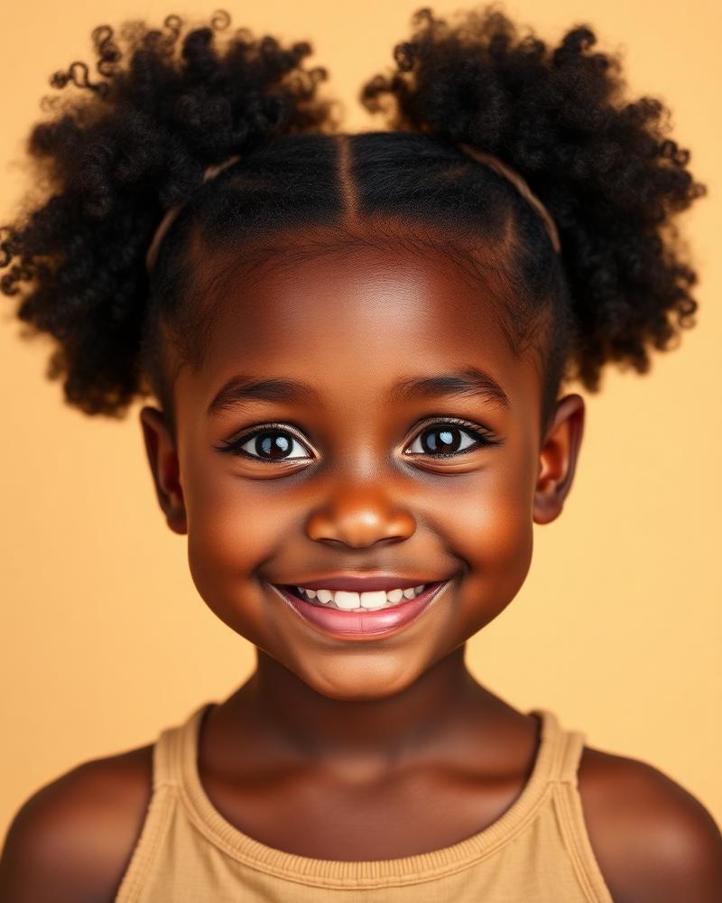 Neat Double Afro Puffs by Rootli Expert